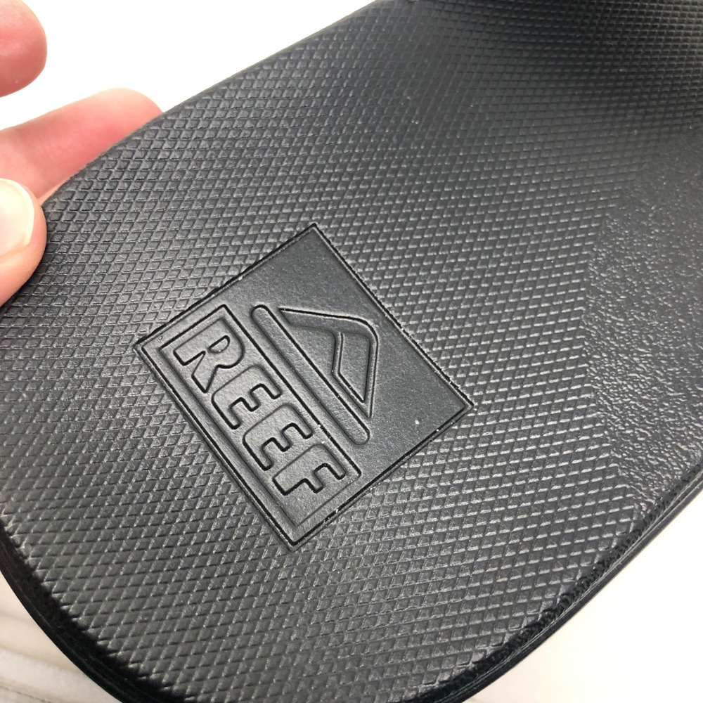 Reef Cushion Phantom LE Flip Flops Mens Size 8 Brown Black Leather Thong Sandals - Picture 8 of 10